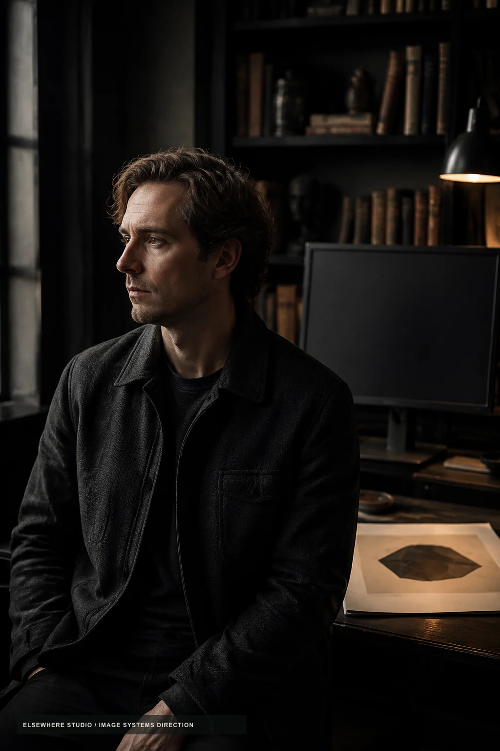 Editorial portrait for Image Systems Direction in a cool image studio